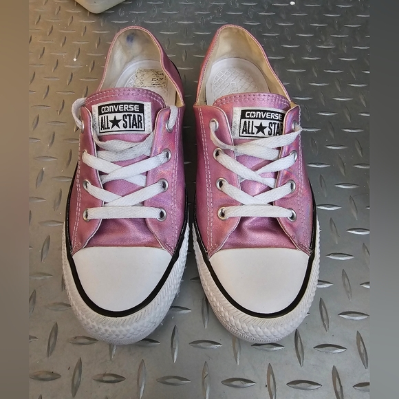 Converse Shoes - Converse shiny pink iridescent great condition